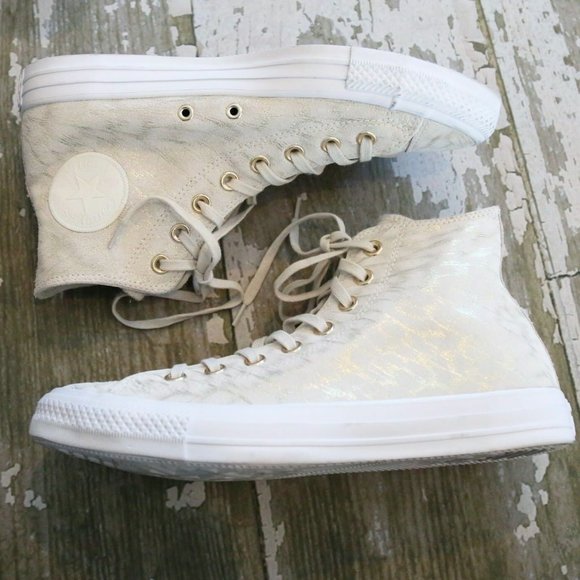 CONVERSE Chuck TAYLOR All Star SHIMMER SUEDE Shoes - Picture 2 of 6